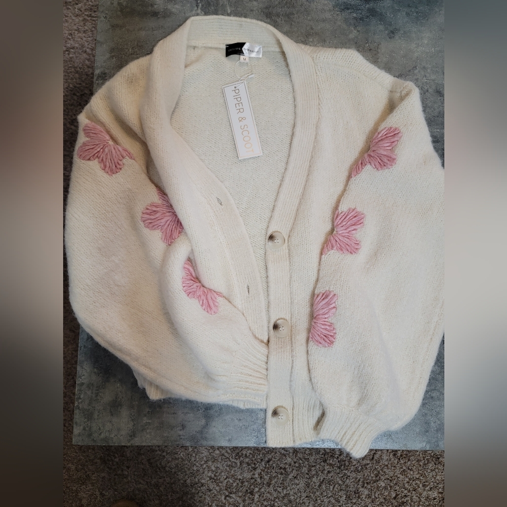 NWT Piper And Scoot Quimby Floral Cardigan Medium